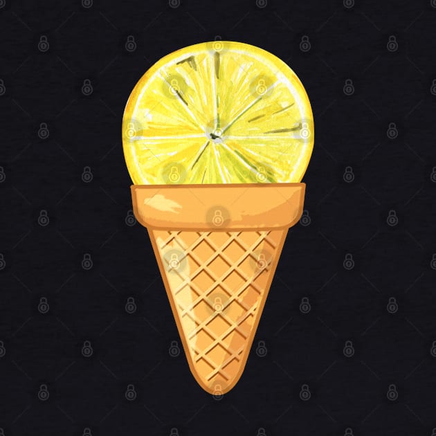 LEMON ICE CREAM - THE THE WHOLE FRUIT COLLECTION - FUNNY FRUIT ICE CREAM DESIGNS by iskybibblle